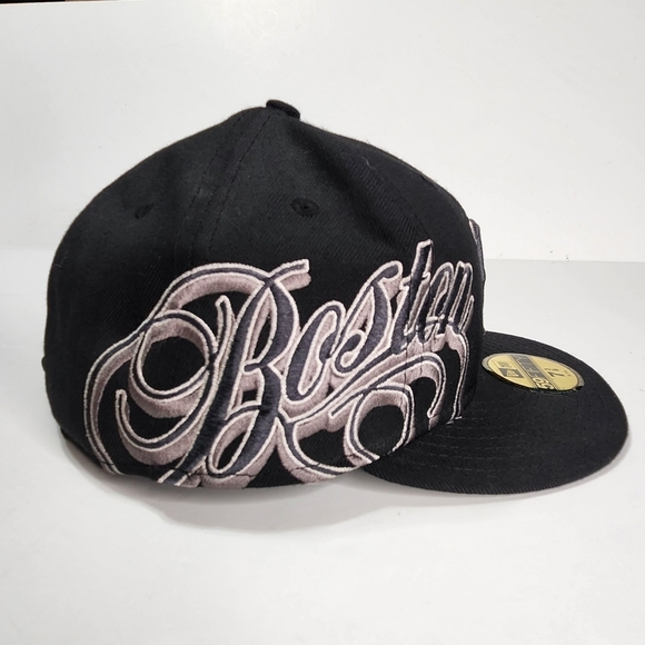 Boston Red Sox Hat Fitted 7 3/8 Vintage Wool Script Baseball Cap New Era MLB - Picture 4 of 14